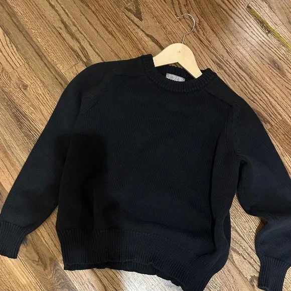 J. Crew Relaxed Pullover Crewneck Sweater black size M women’s - Picture 7 of 9